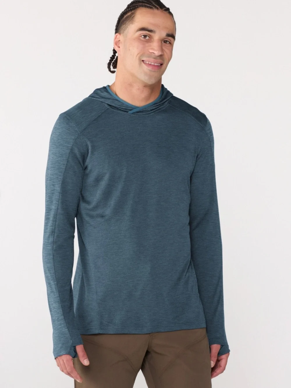 Kuhl Men's Lightweight Hooded Long-Sleeve Engineered Shirt Size L Blue